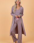 Duster Cardigan T-Shirt & Pants Lounge Set