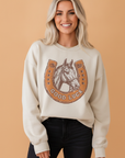 Good Luck Horseshoe Western Sweatshirt