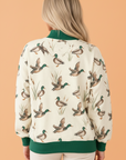 Mallard Colorblock Trim Mock Neck Sweatshirt