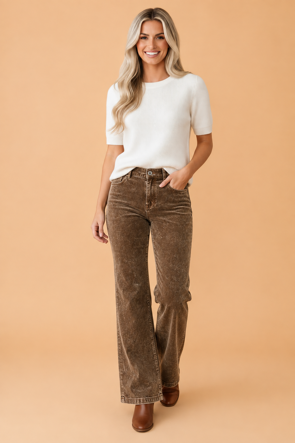 Oakley Camel Mineral-Washed Corduroy Pants