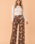 Western Print High Waist Wide Leg Jeans