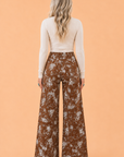 Western Print High Waist Wide Leg Jeans