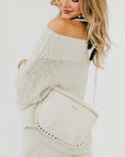 Pebbled Sabrina Studded Bum Bag