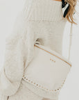 Pebbled Sabrina Studded Bum Bag