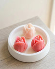 Tulip Trio Candle in Artisan Jesmonite Bowl