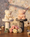 Rose Bear Candle | Sculptural Soy Wax Gift
