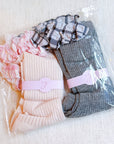 Plaid Ruffle Bow Socks Set Of 2