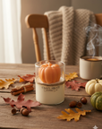 Pumpkin Candle in Glass Jar | Handcrafted Soy Wax