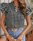 Miss Sparkling | Gingham Blouse