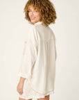 P.J. Salvage Breeze By The Sea White Sands Long Sleeve Top
