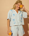 P.J. Salvage Ciao Babe Blue Riviera Short Set