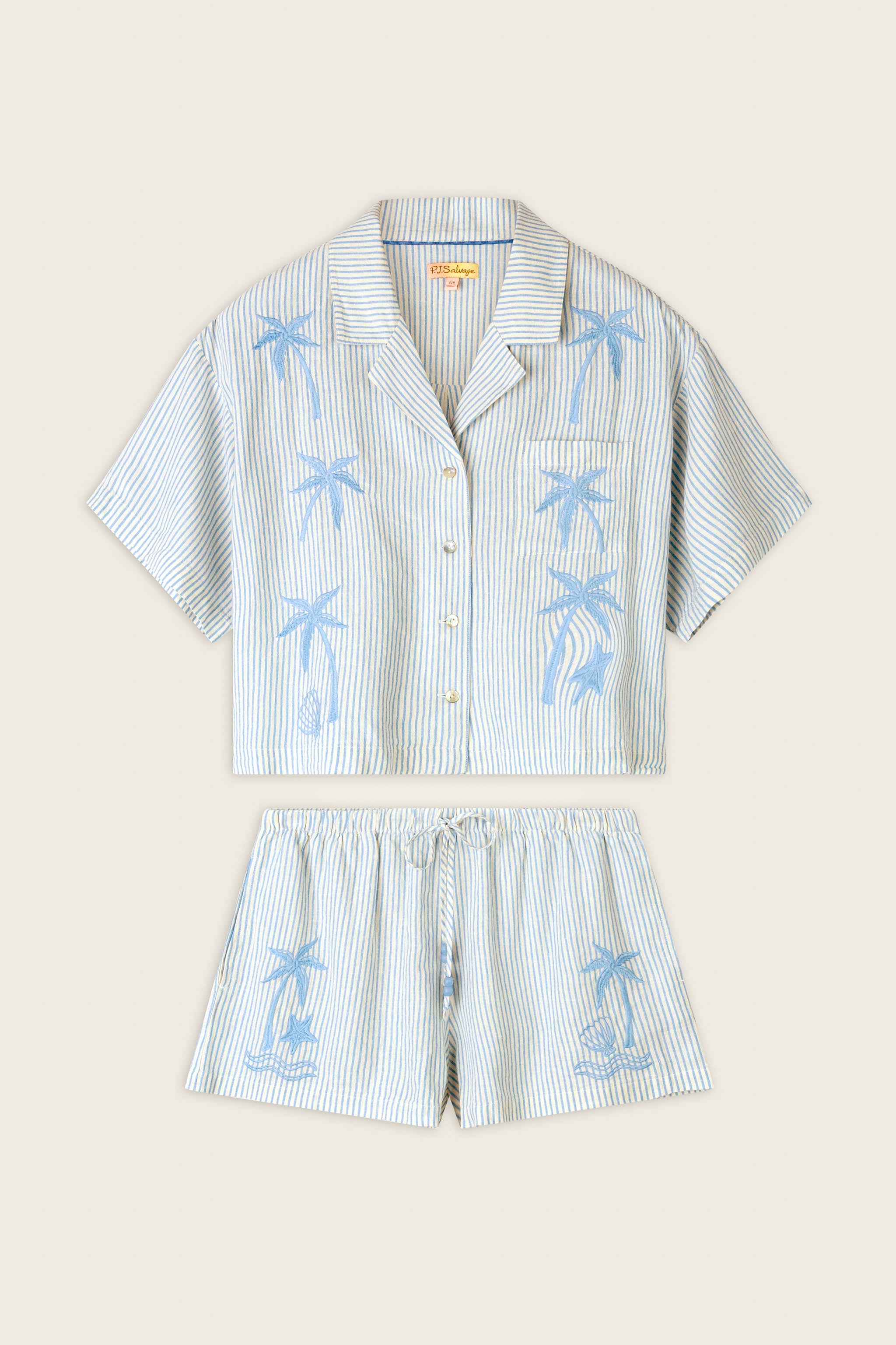 P.J. Salvage Ciao Babe Blue Riviera Short Set