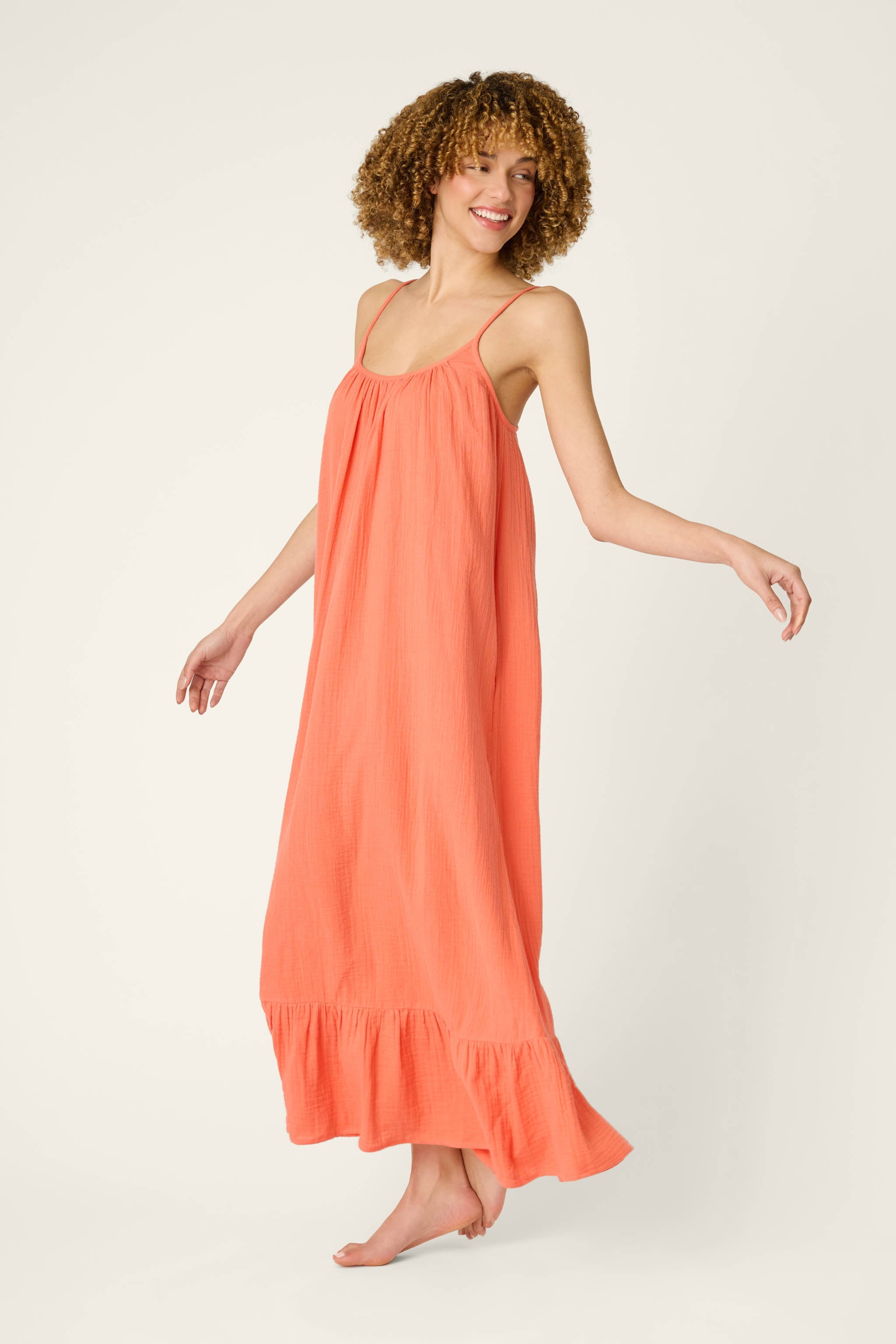 P.J. Salvage Sea You in Capri Hot Coral Dress