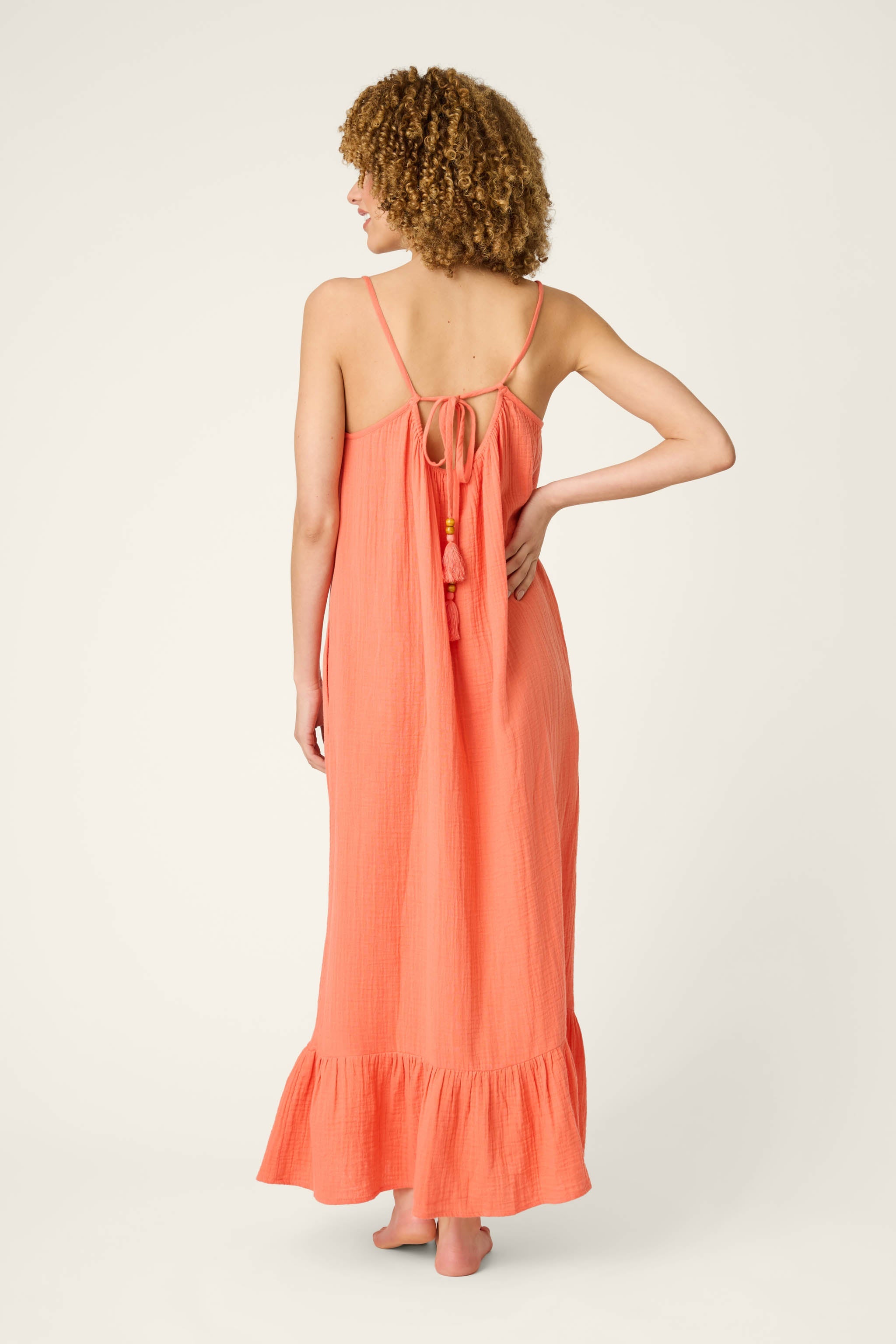 P.J. Salvage Sea You in Capri Hot Coral Dress