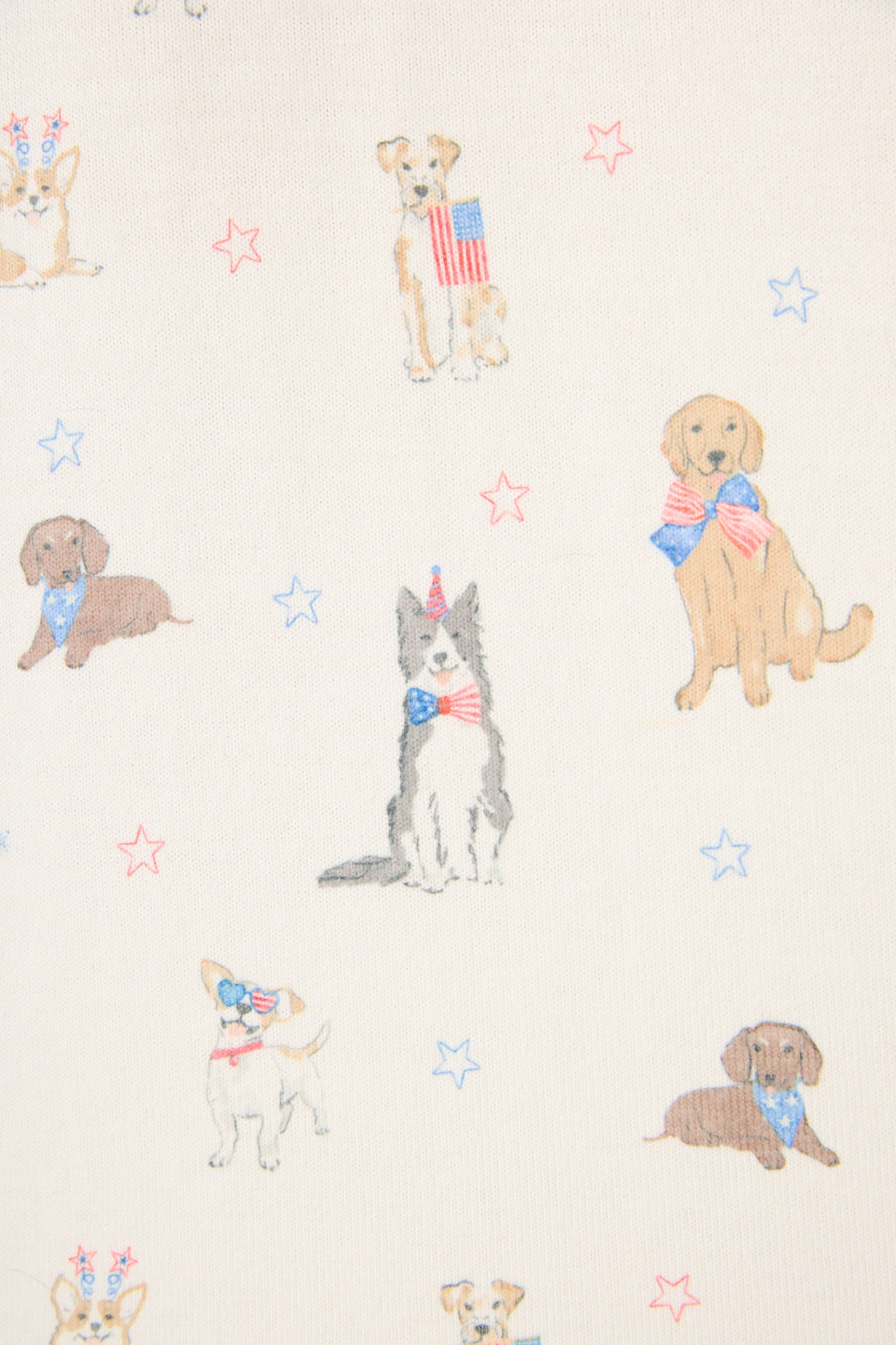 P.J. Salvage Red, White, & Woof Patriotic Pups Long Sleeve Top