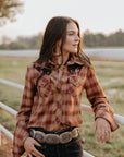 Pretty Plaid Cowboy Button Up