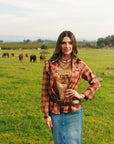 Pretty Plaid Cowboy Button Up