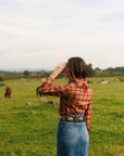 Pretty Plaid Cowboy Button Up