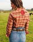 Pretty Plaid Cowboy Button Up