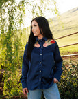 Dark Navy Button Up