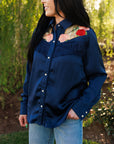 Dark Navy Button Up