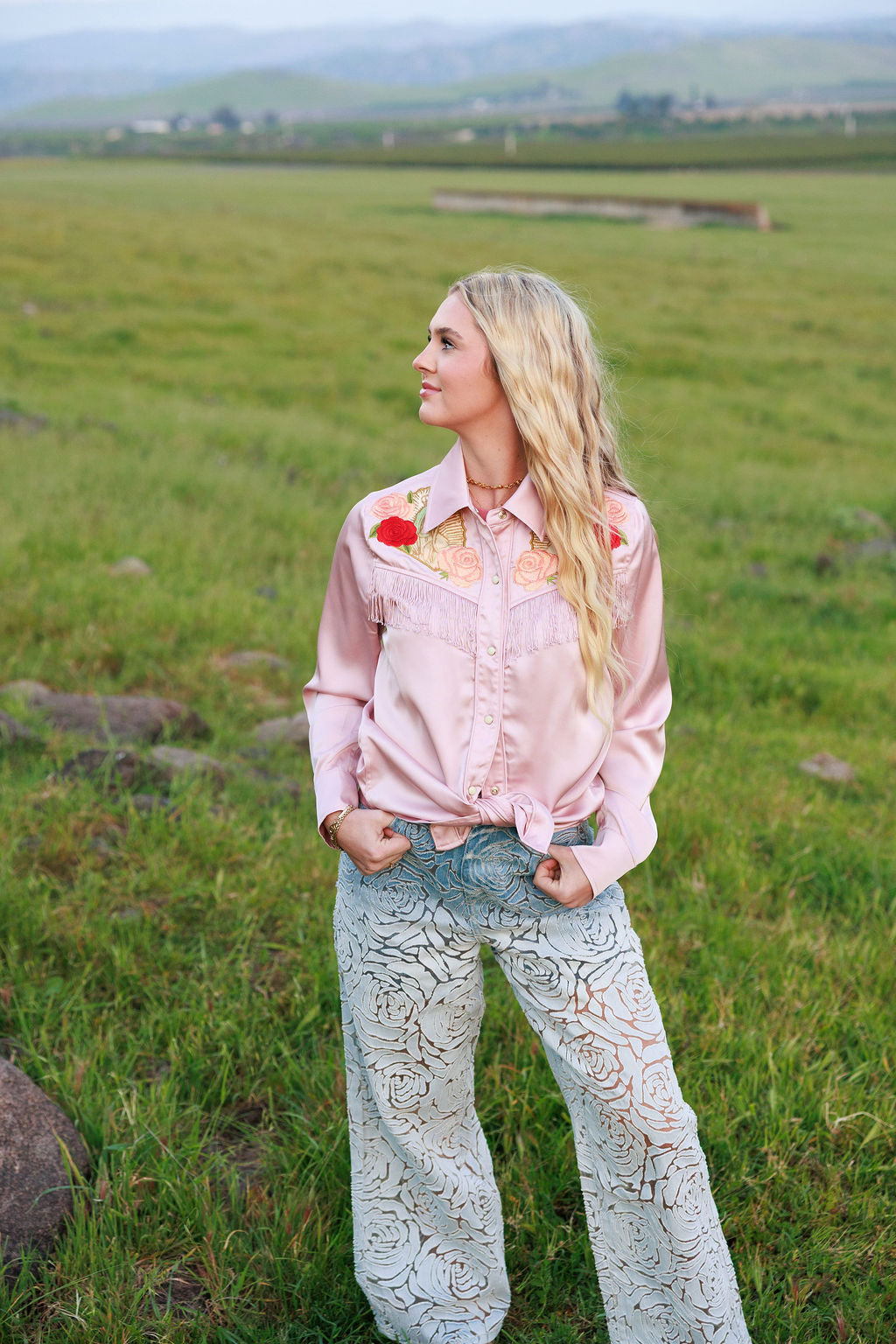 Pale Pink Button Up