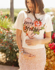 Lucky As A Mother Ivory Tee