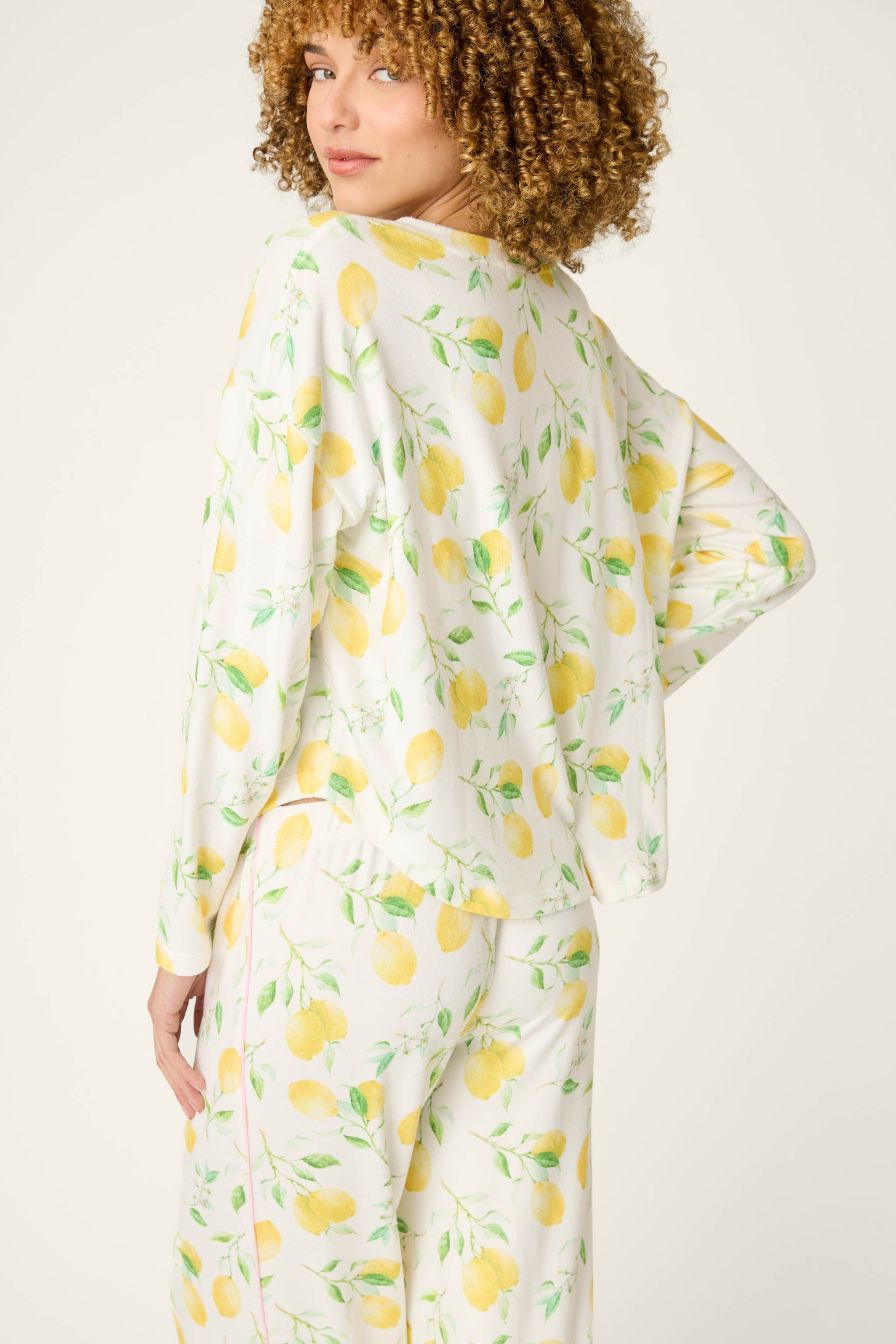 P.J. Salvage La Dolce Spritz Lemon Zest Long Sleeve Top