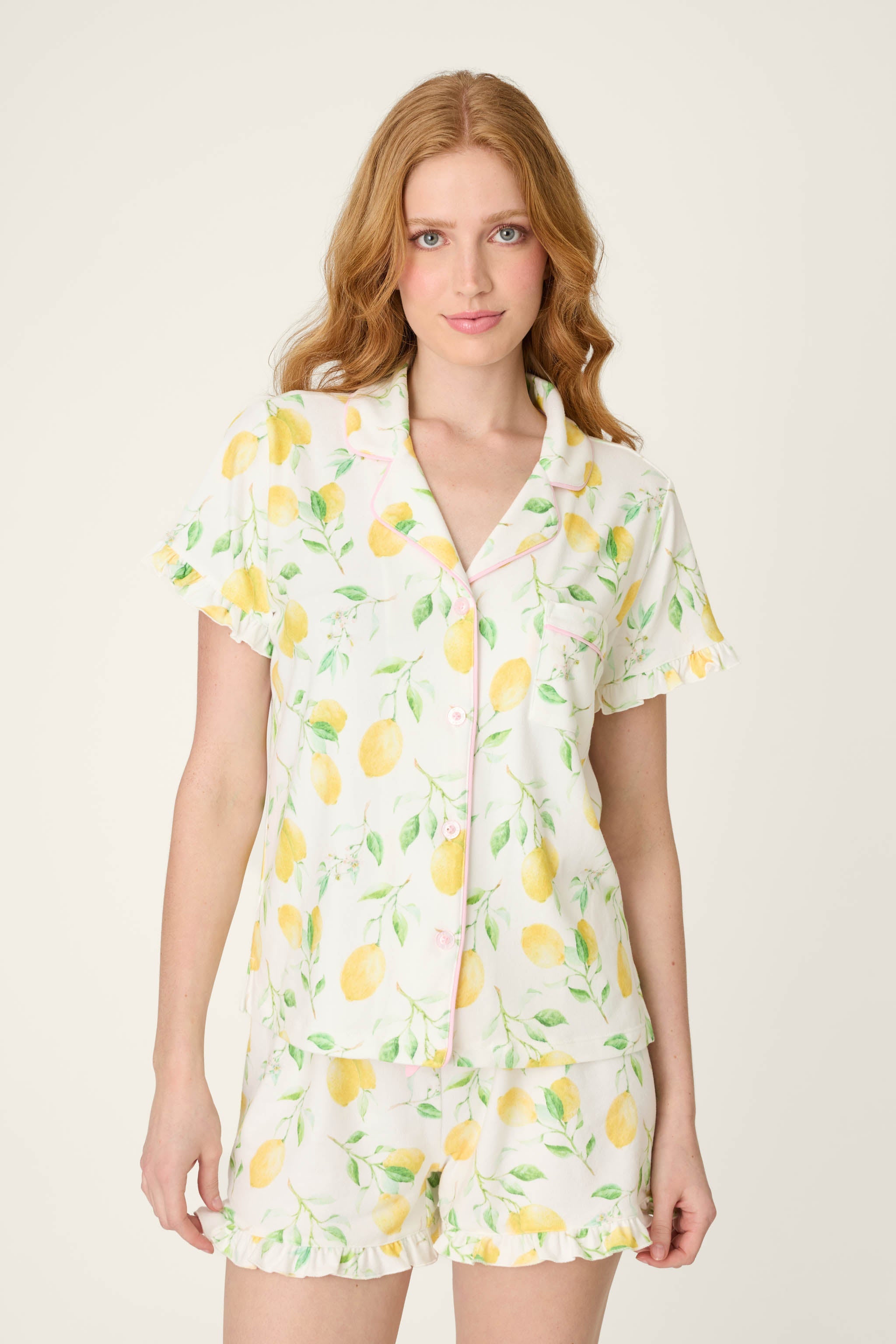 P.J. Salvage La Dolce Spritz Lemon Zest Short Sleeve Top
