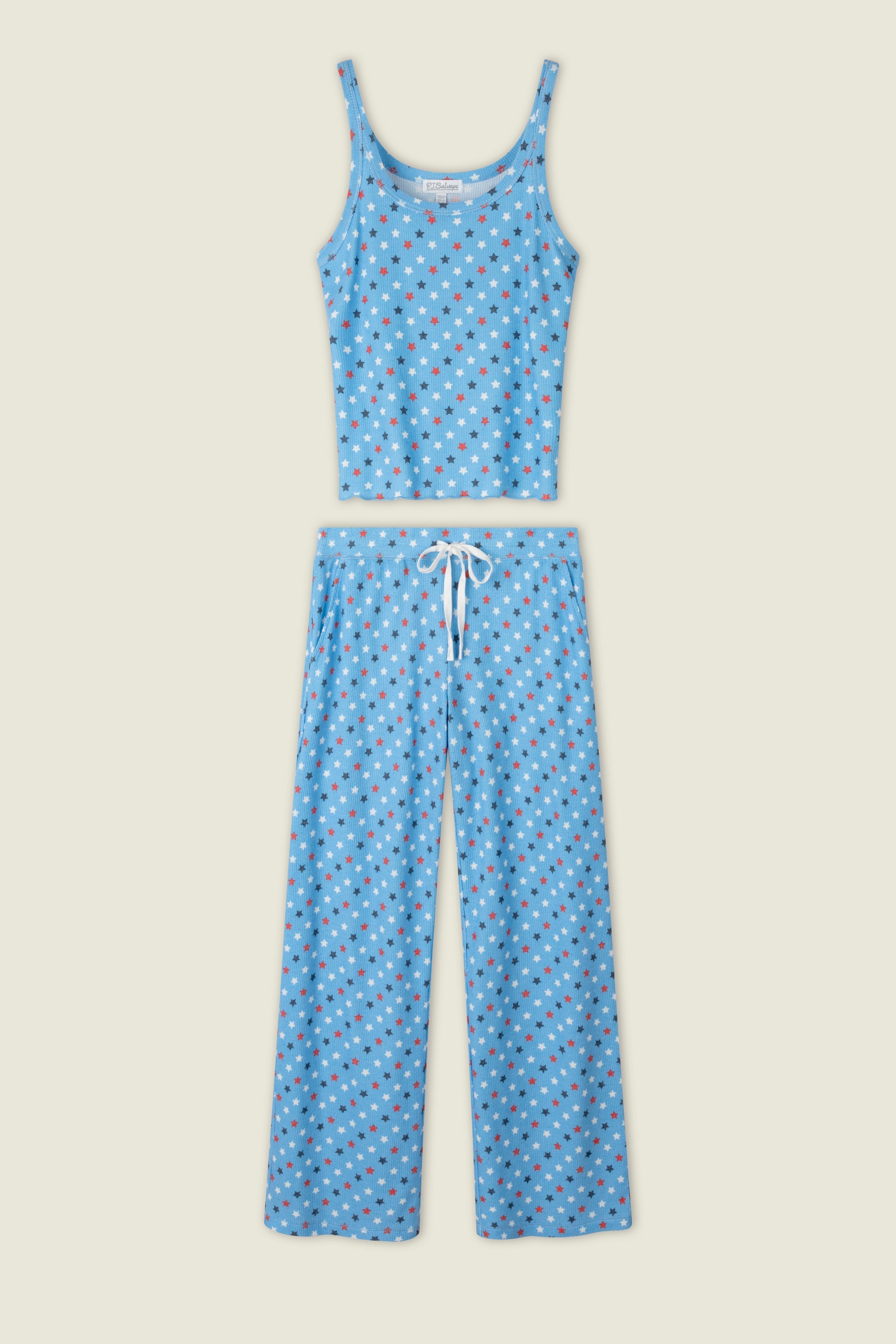 P.J. Salvage Star Spangled Summer Bay Blue Star Print PJ Set