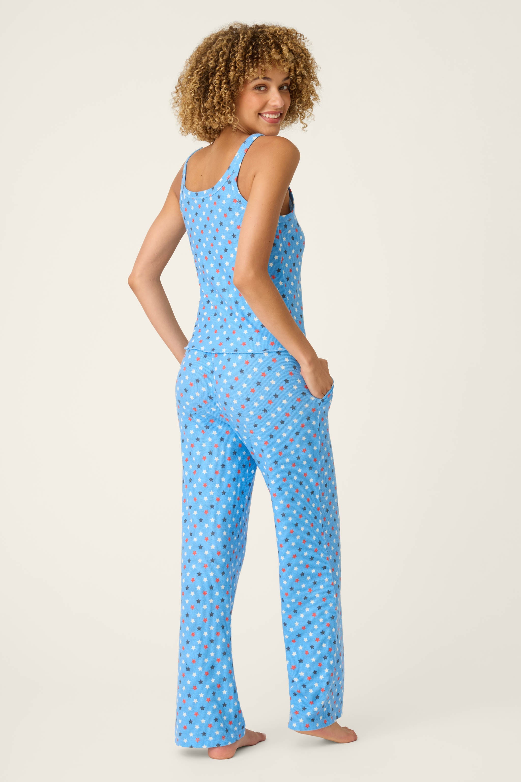 P.J. Salvage Star Spangled Summer Bay Blue Star Print PJ Set