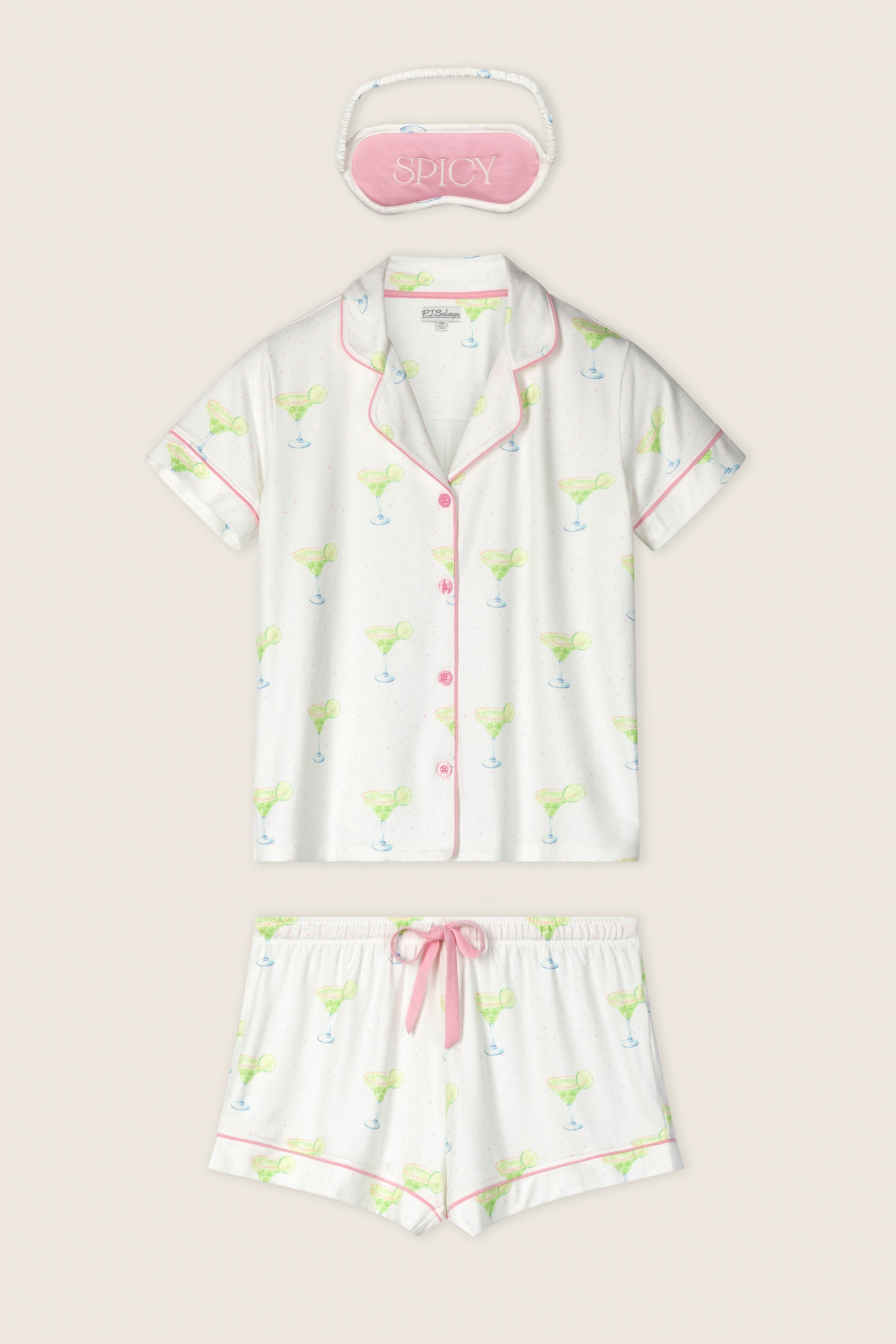 P.J. Salvage Margarita Mama Spicy Sips 3-Piece Short PJ Set