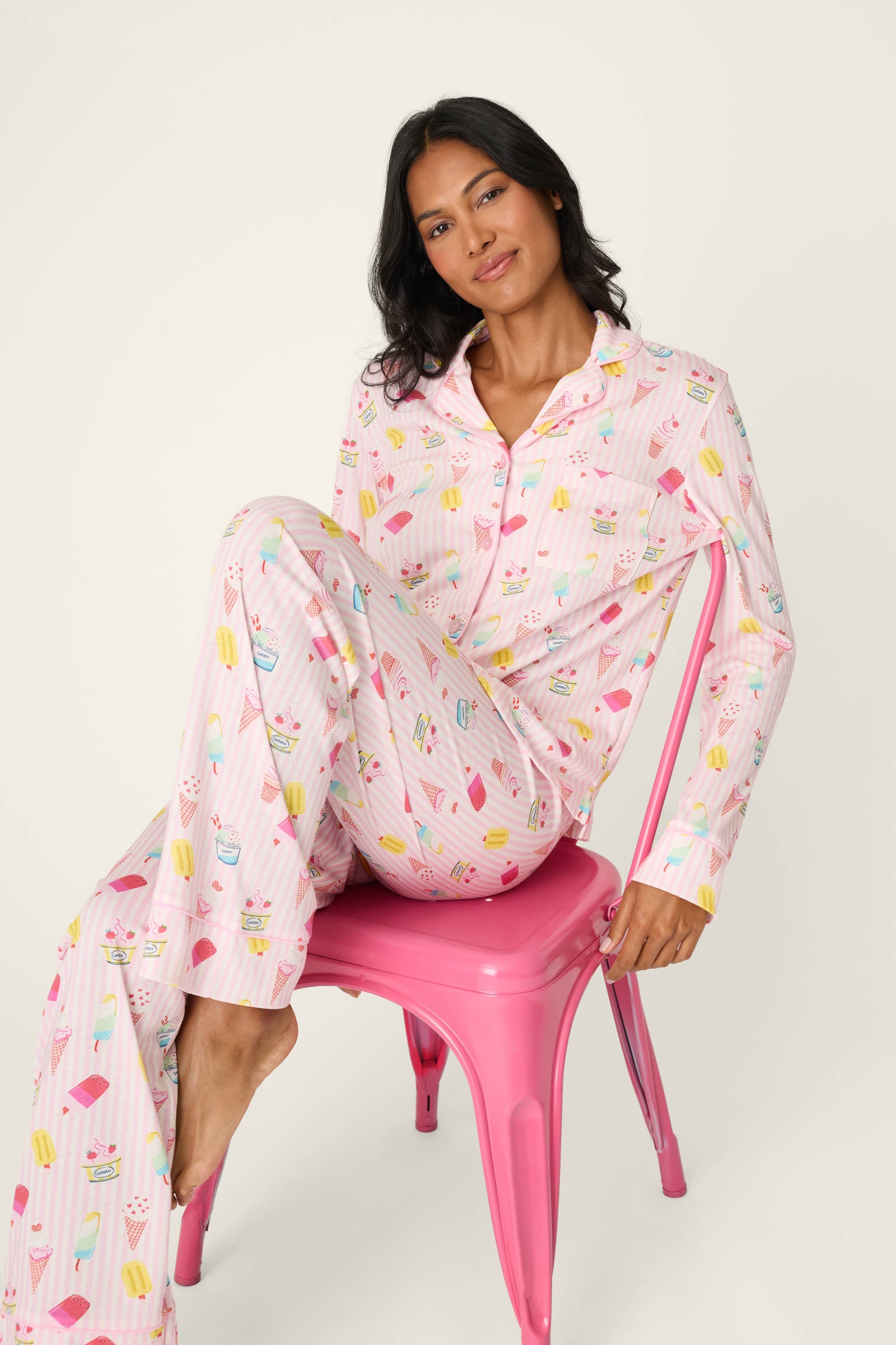 P.J. Salvage Playful Prints Sugar Rush Long PJ Set