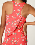 P.J. Salvage Siesta Dreams Dark Coral Floral Print Tank Top