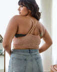 Plus Size Daisy Crochet Longline Bralette