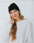 Rolled Edge, Cashmere Blend Beanie