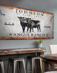 Personalized Angus Ranch Sign II