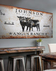 Personalized Angus Ranch Sign