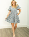 Dolly Doll Jacquard Dress, Blue