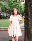 Dolly Doll Jacquard Dress, Beige