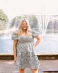 Dolly Doll Jacquard Dress, Blue