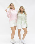 Kathryn Classic Button-Up, Light Pink Lace