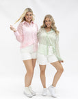Kathryn Classic Button-Up, Light Pink Lace