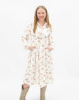 Western Horse Print Midi Shirt Dress