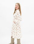 Western Horse Print Midi Shirt Dress