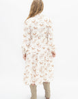 Western Horse Print Midi Shirt Dress
