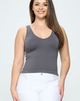 Yelete Reversible V-Neck & Scoop Neck Seamless Tank