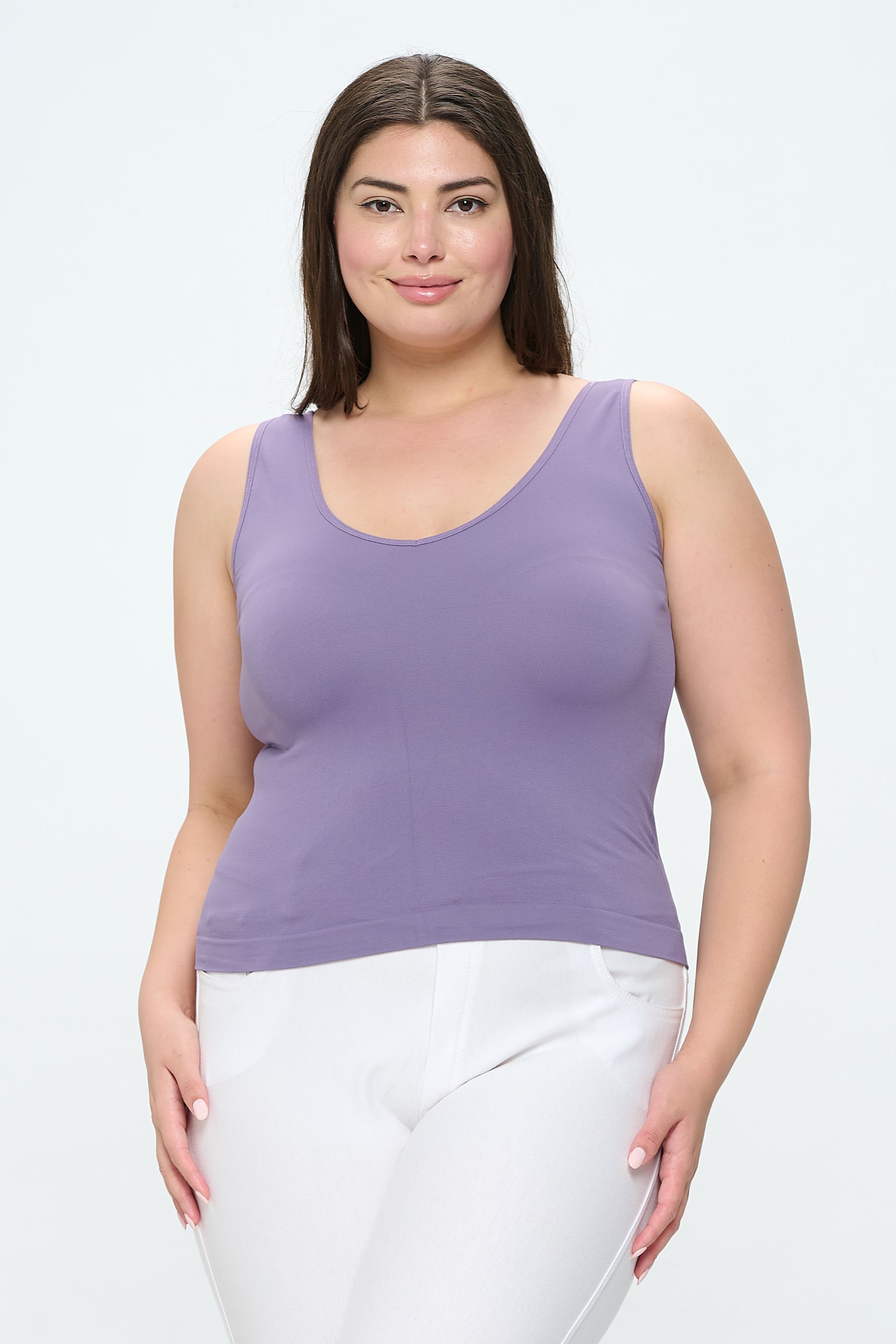 Yelete Reversible V-Neck & Scoop Neck Seamless Tank