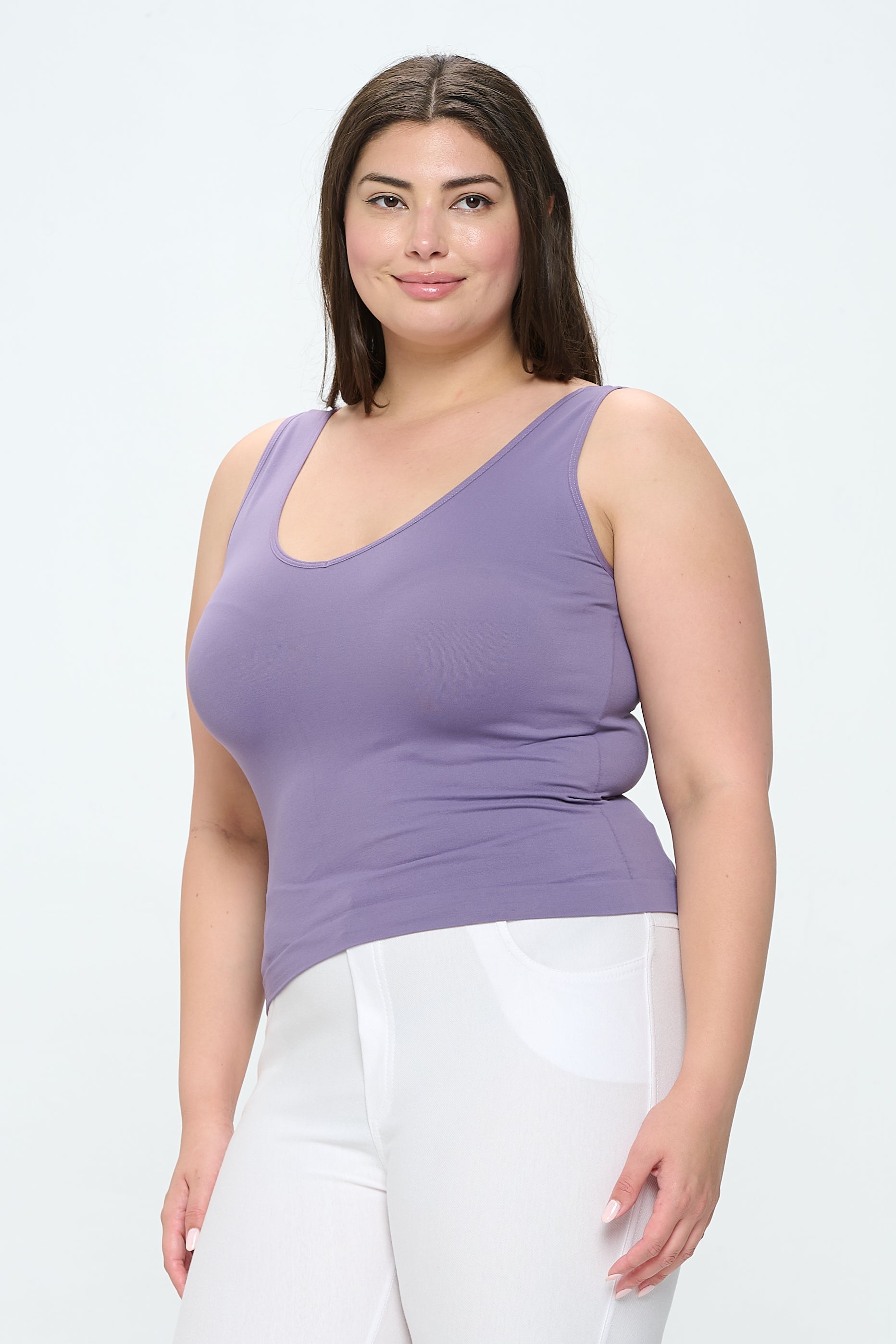 Yelete Reversible V-Neck & Scoop Neck Seamless Tank