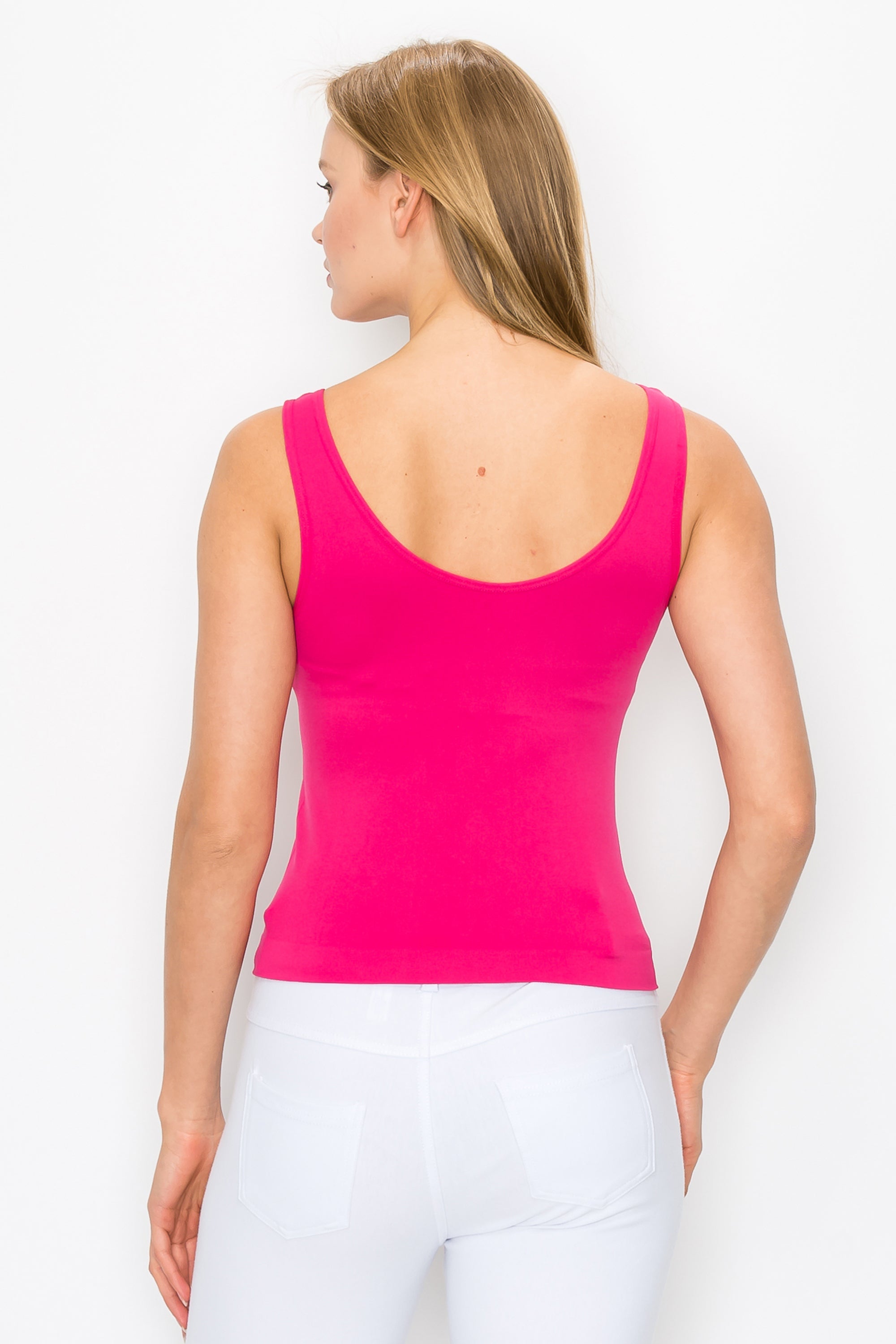 Yelete Reversible V-Neck & Scoop Neck Seamless Tank